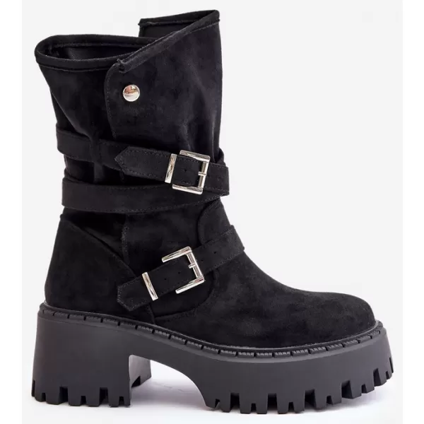  Botine de dama BOTO QH7825/DA185 NEGRU 