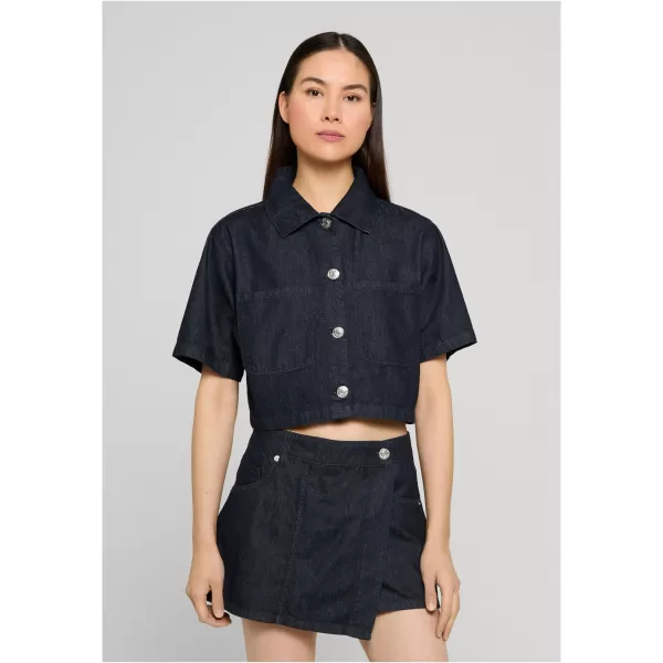  Cămașă de damă URBAN CLASSICS TB8372 ALBASTRU CLĂTIT SPĂLAT 