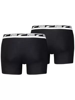Boxeri pentru bărbați PUMA MEN EVERYDAY MULTI LOGO BOXER 2P 93832501 NEGRU