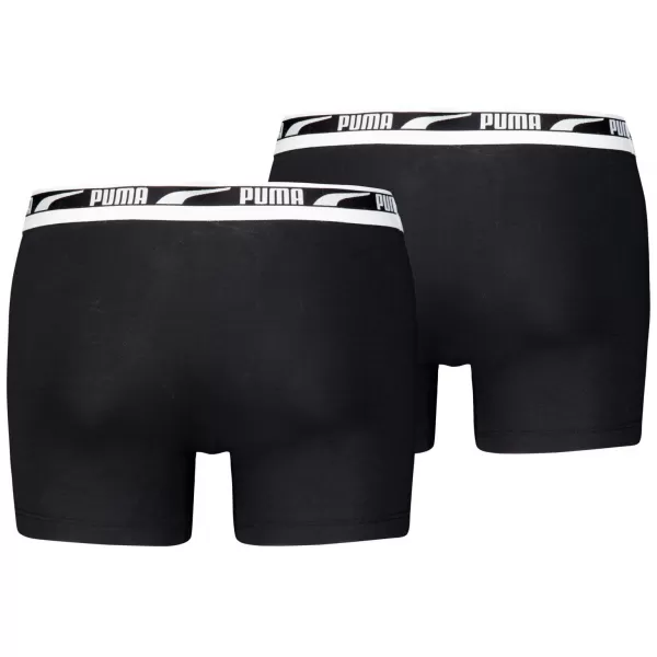  Boxeri pentru bărbați PUMA MEN EVERYDAY MULTI LOGO BOXER 2P 93832501 NEGRU 