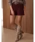 Pantaloni scurți de damă DSTREET SY0607 BURGUNDIA