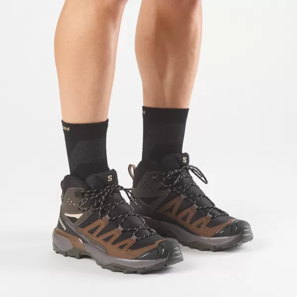  Pantofi pentru bărbați SALOMON X ULTRA 360 MID GORE-TEX L45473200 NEGRU/GRI PESCĂRUŞ ÎNCHIS/PĂMÂNT ÎNTUNECAT 
