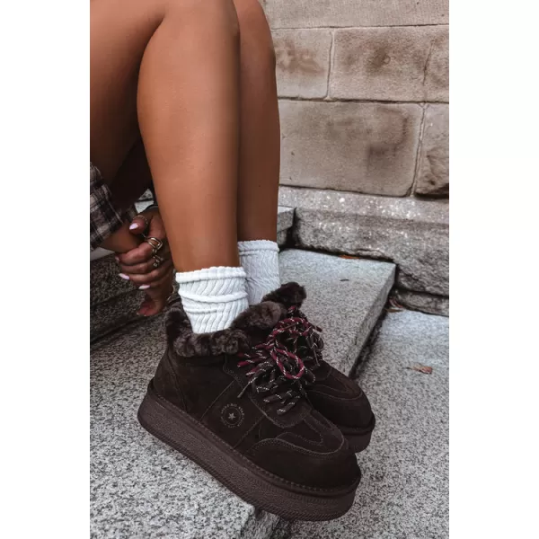  Oameni de zăpadă pentru femei BIG STAR SHOES UU274312 CIOCOLATĂ 