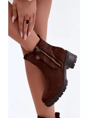 Botine de dama S.BARSKI HY62-8101 CIOCOLATĂ