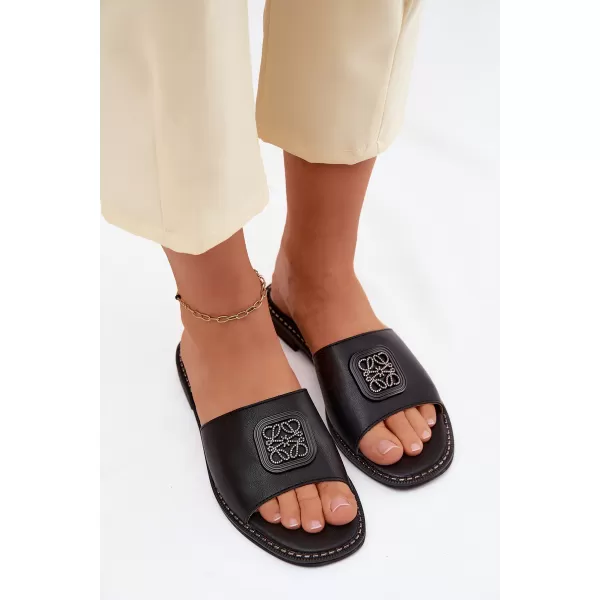  Papuci de damă S.BARSKI KV61-6019 NEGRU 