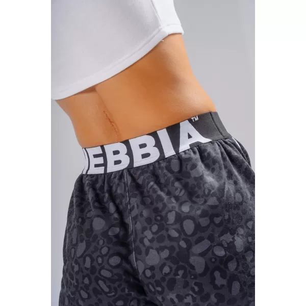 Pantaloni scurți de antrenament cu imprimeu leopard NEBBIA PRIMAL 855 LEOPARD NEGRU 