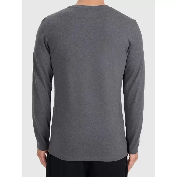  Tricou pentru bărbați cu mâneci lungi 4F WMM00TLONM611 MELANGE GRI ÎNCHIS 