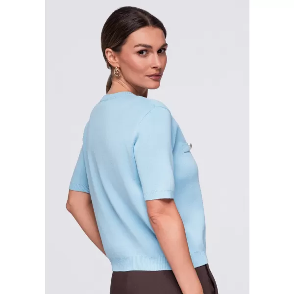  Bluza de dama OMBRE OW-TS-E0084 ALBASTRU 
