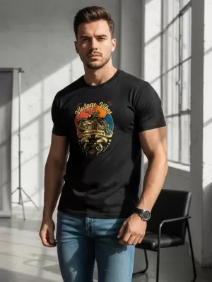 Tricou pentru bărbați DSTREET NX052R NEGRU