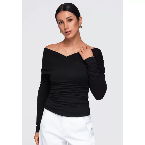 Bluza de dama OMBRE OW-TS-E0088 NEGRU 