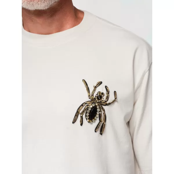 Tricou pentru bărbați OMBRE OM-TSCT-0277 APROAPE ALB 