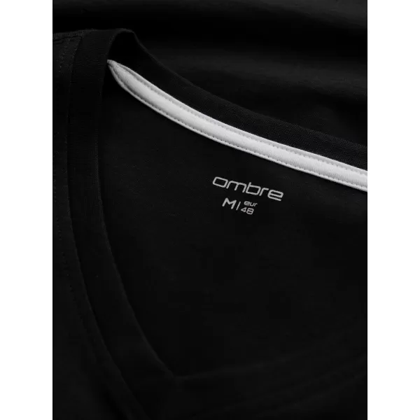  Tricou pentru bărbați OMBRE L172 NEGRU 