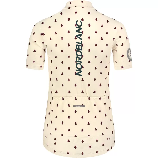  Tricou de ciclism pentru femei NORDBLANC TREES NBSLF8085 BEJ 