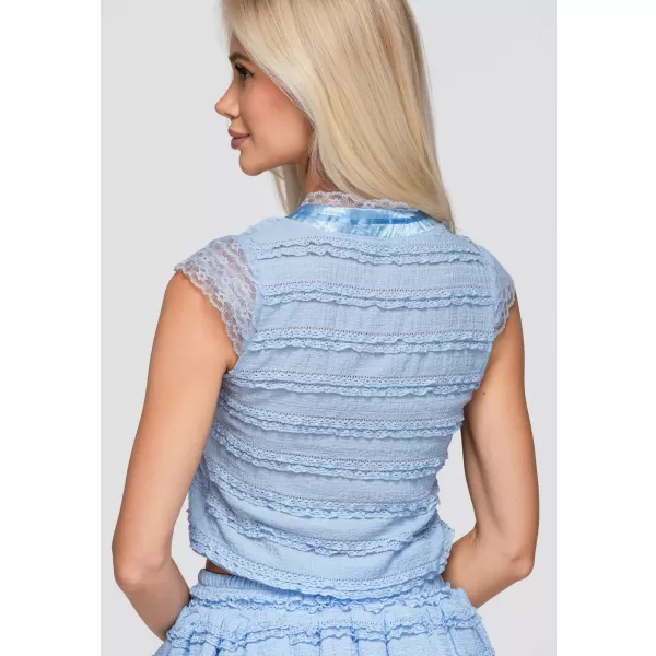  Bluza de dama OMBRE OW-TS-E0066 ALBASTRU 