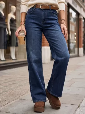 Pantaloni de dama DSTREET UY3125 ALBASTRU