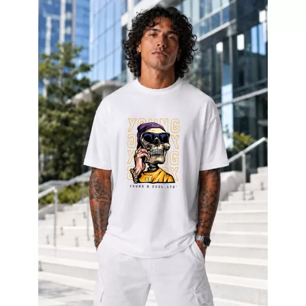  Tricou pentru bărbați DSTREET NX1019R-WH-O ALB 