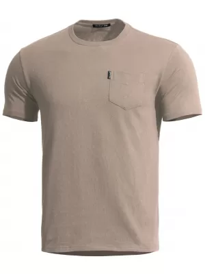 Tricou pentru bărbați PENTAGON AGERON WITH POCKET K09012-PO-04 KAKI