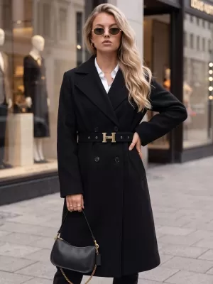 Palton de damă DSTREET NY0791 NEGRU