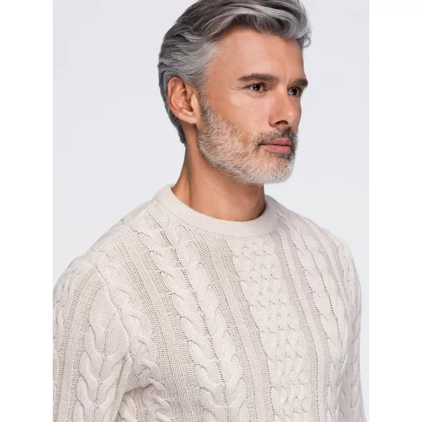 Pulover pentru bărbați OMBRE OM-SWSW-0191 ECRU 