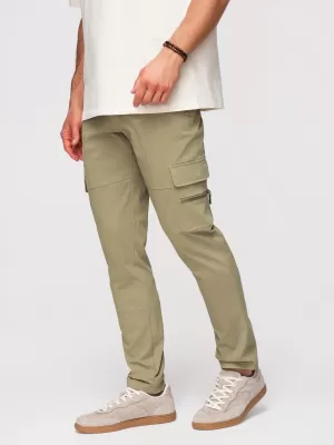 Pantaloni pentru bărbați OMBRE P1517 MĂSLINE