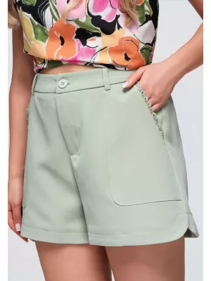 Pantaloni scurți de damă OMBRE OW-ST-E0009 VERDE DESCHIS