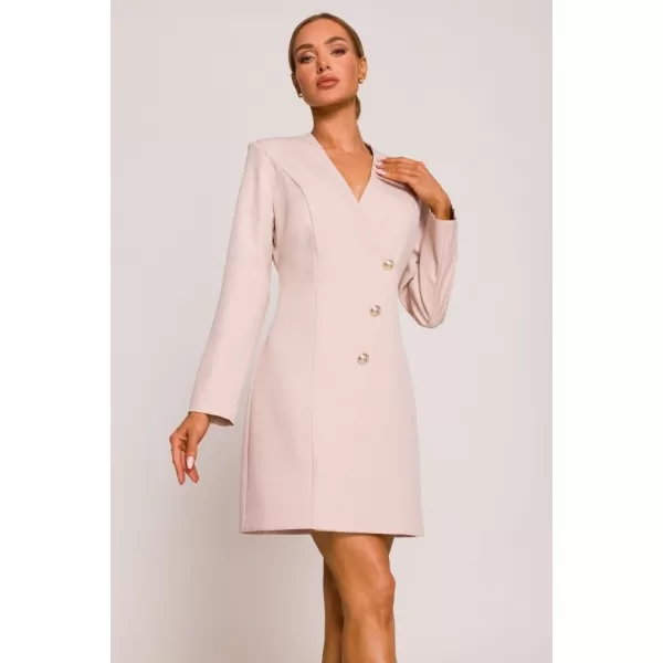  Rochie MOE M793 BEJ DESCHIS 