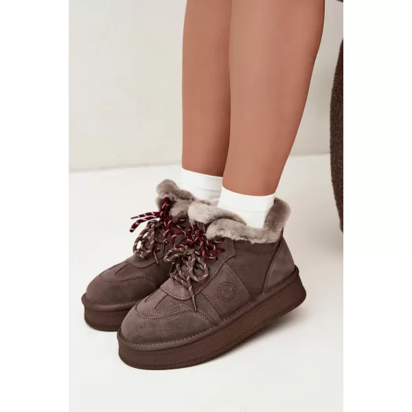  Oameni de zăpadă pentru femei BIG STAR SHOES UU274313 MARO/BEJ 