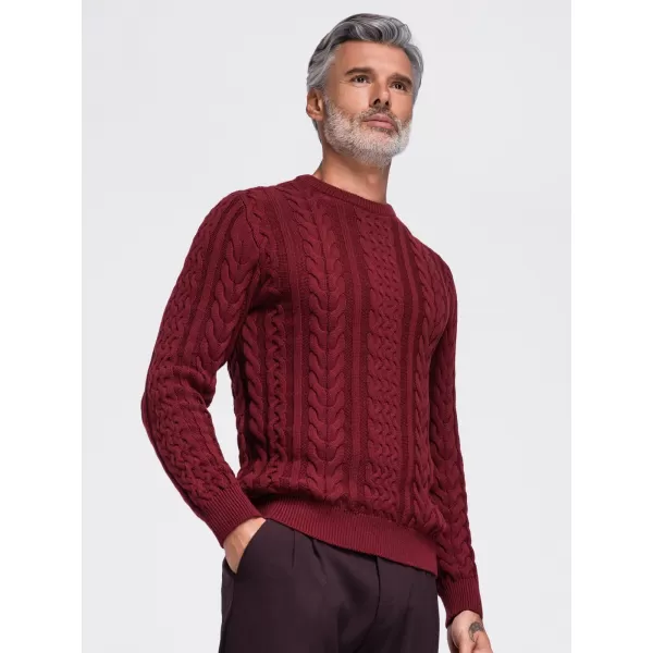  Pulover pentru bărbați OMBRE OM-SWSW-0191 BURGUNDIA 