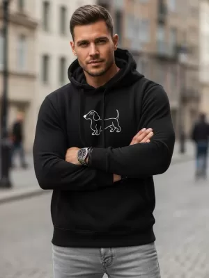 Hanorac pentru bărbați DSTREET NX0221B-BK NEGRU
