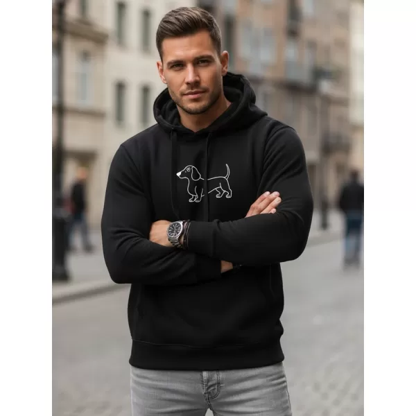  Hanorac pentru bărbați DSTREET NX0221B-BK NEGRU 