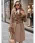 Palton de damă DSTREET TY6075 CARAMEL