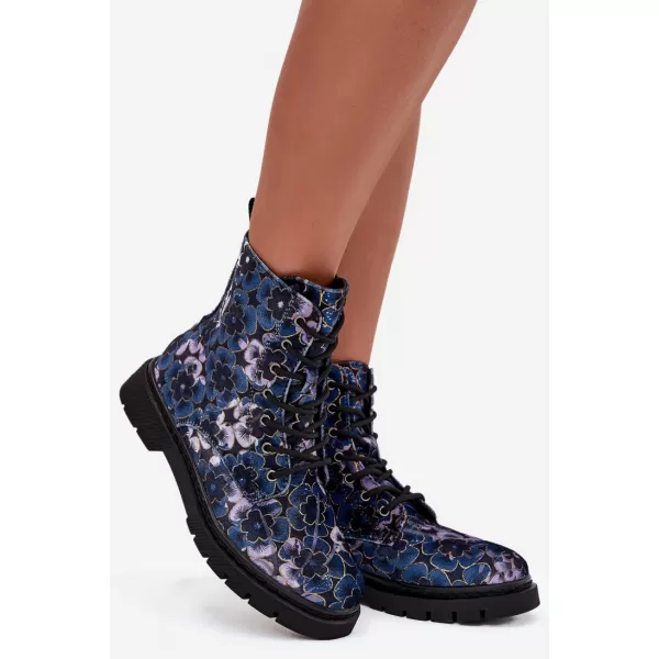  Botine de dama ARTIKER 57C1052 FLORI ALBASTE 