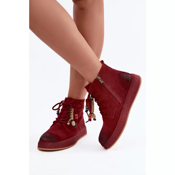  Botine de dama ARTIKER 59C1131 NUANȚE DE ROȘU 