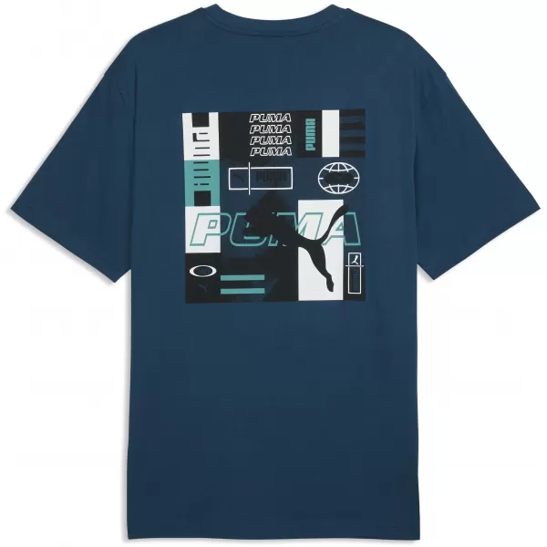  Tricou pentru bărbați PUMA GRAPHICS RELAXED STACKED TEE 69436836 BENZINĂ LA MIEZUL NOPȚII 