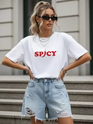 Tricou pentru femei DSTREET NX9004RY-WH-O ALB