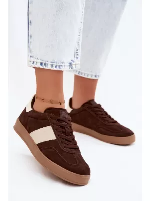 Adidași de damă BIG STAR SHOES UU274008 MARO/BEJ