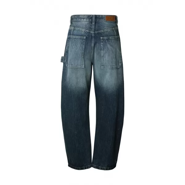  Pantaloni pentru bărbați URBAN CLASSICS TB8057 MARMURĂ ALBASTRU ÎNCHIS SPĂLAT 