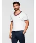 Tricou pentru bărbați OMBRE OM-TSCT-0266 ALB