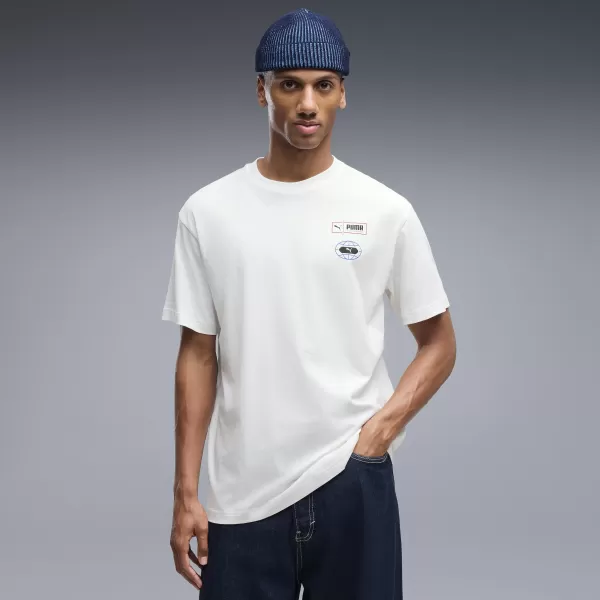  Tricou pentru bărbați PUMA GRAPHICS RELAXED STACKED TEE 69436802 PUMA ALB 