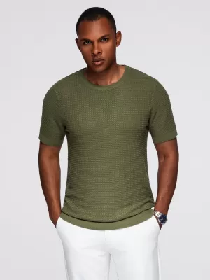 Tricou pentru bărbați OMBRE OM-TSCT-0303 MĂSLINE