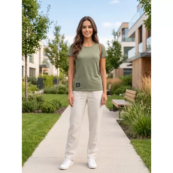  Tricou de damă ALTISPORT NP/ALWST26001 VERDE MILITAR 