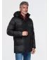 Geaca de iarna pentru barbati OMBRE OM-JALJ-0263 NEGRU