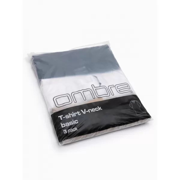  Tricou pentru bărbați OMBRE OM-TSBS-0281 ALB/NISIP/MARIN 