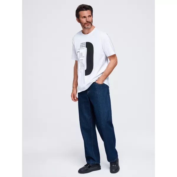  Tricou pentru bărbați OMBRE OM-TSPT-0299 ALB 