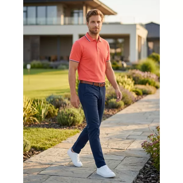  Tricou pentru bărbați cu guler MALFINI FOCUS 232 CORAL 