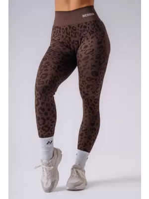 Jambiere de damă NEBBIA PRIMAL 849 LEOPARD MARO ÎNCHIS