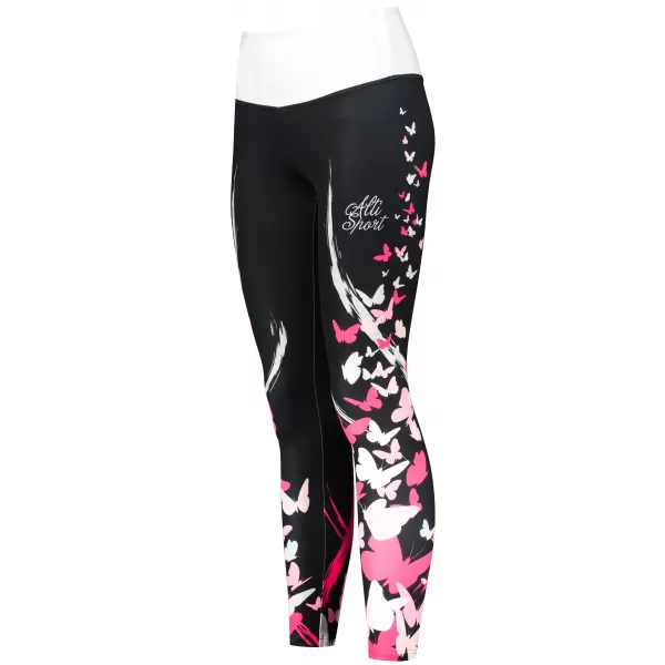  Jambiere lungi premium pentru femei (dimensiuni noi) ALTISPORT VOJ/ALW022LEG05 ROZ NEGRU 