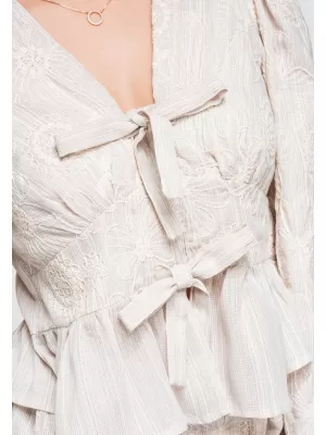 Bluza de dama OMBRE OW-TS-E0060 BEJ