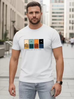 Tricou pentru bărbați DSTREET NX5103R-WH ALB