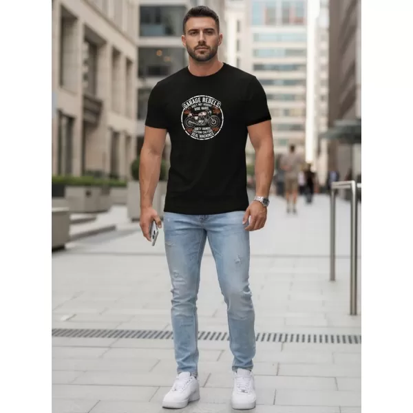  Tricou pentru bărbați DSTREET NX5007R-BK NEGRU 